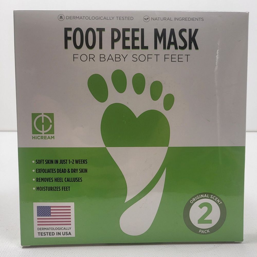 Foot Peel Mask - 2 Pack For Cracked Heels, Dead Skin & Calluses - Baby Soft Feet